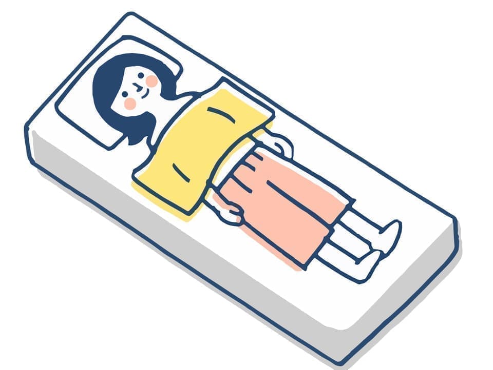 乳がん検診_視触診_イラスト